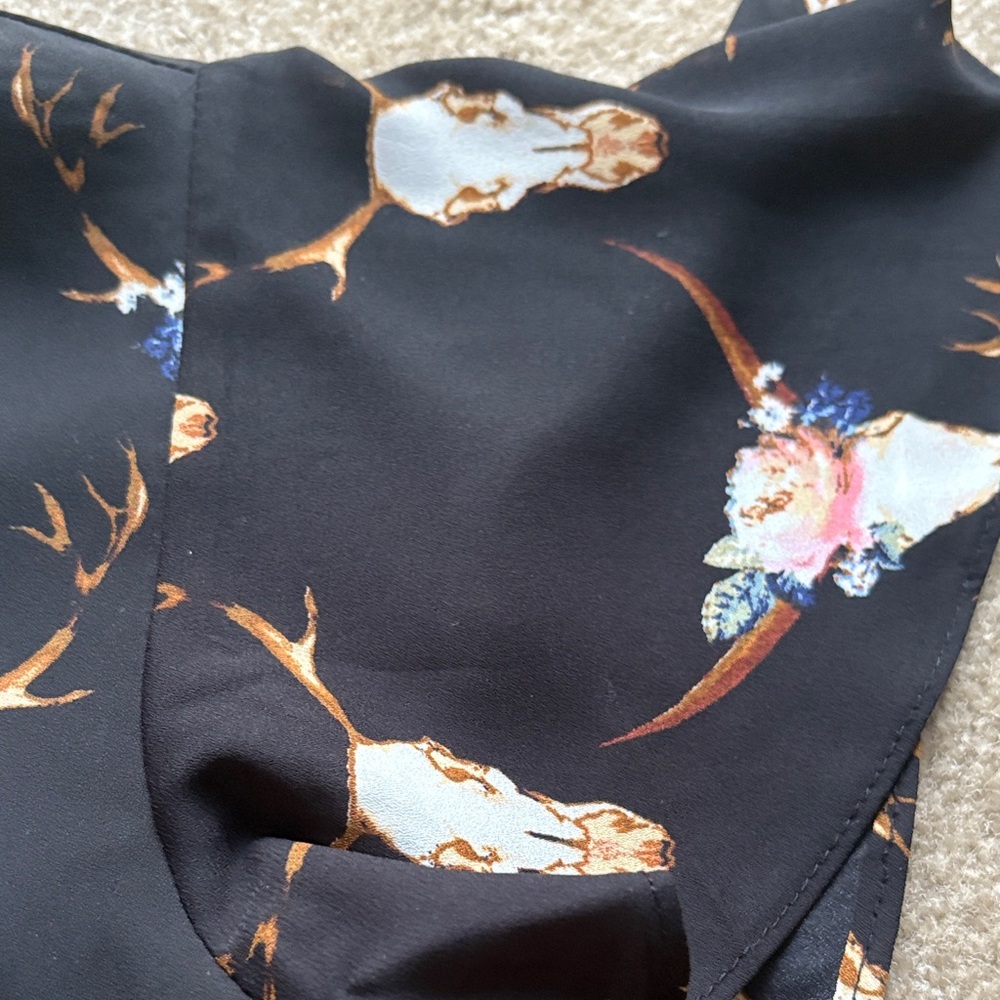 Buddy Love Black Dress with Floral Skull Print - Picture 2 of 5
